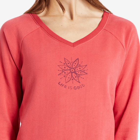Women's Daisy Mandala Go-To Long Vee Women's Daisy Mandala Go-To Long Vee