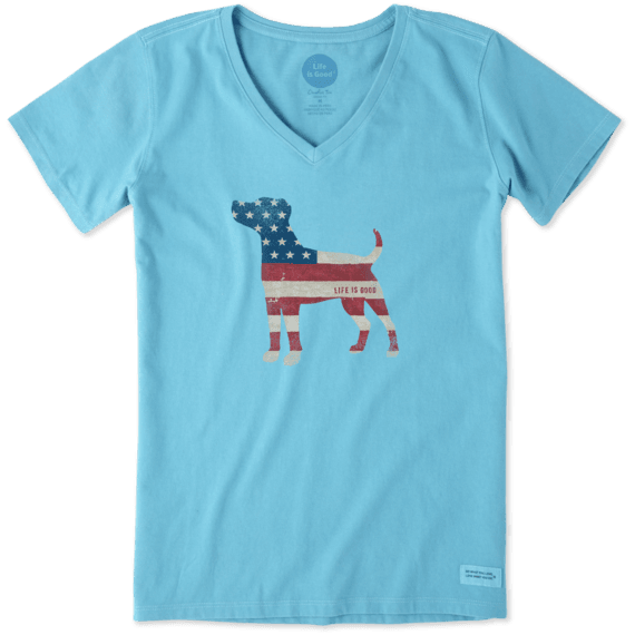 Women's Dog Flag Crusher Vee Women's Dog Flag Crusher Vee