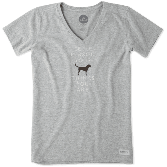 Women's Dog Icon Stack Crusher Vee Women's Dog Icon Stack Crusher Vee