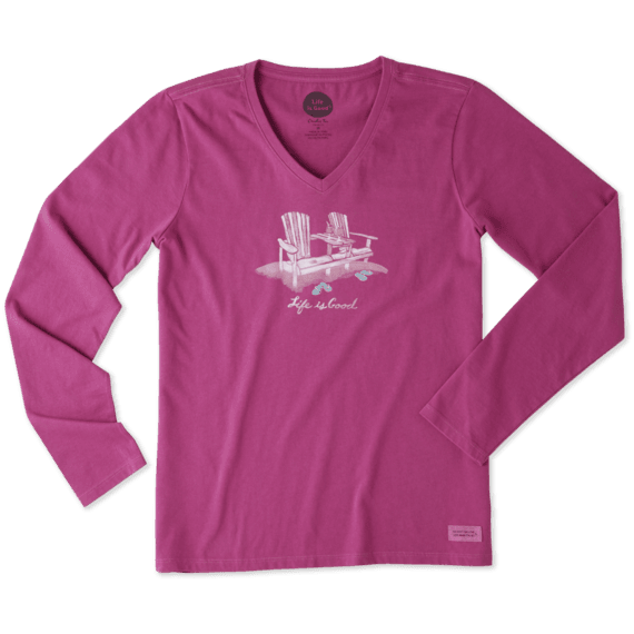 Women's Double Adirondack Long Sleeve Crusher Vee Women's Double Adirondack Long Sleeve Crusher Vee