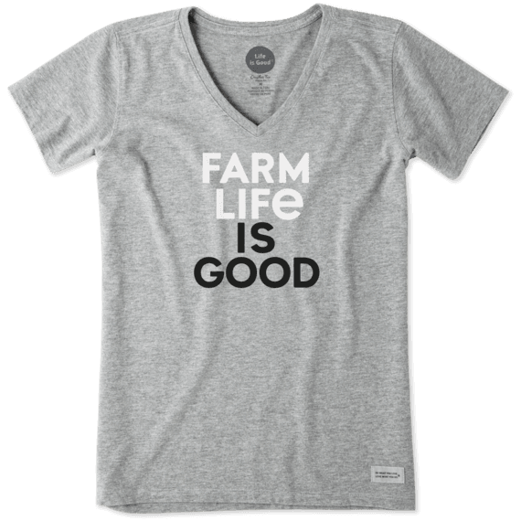 Women's Farm Life Is Good Crusher Vee Women's Farm Life Is Good Crusher Vee