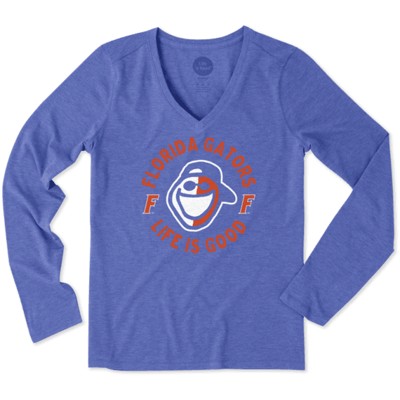 Women's Florida Face Paint Jake Long Sleeve Cool Vee Women's Florida Face Paint Jake Long Sleeve Cool Vee