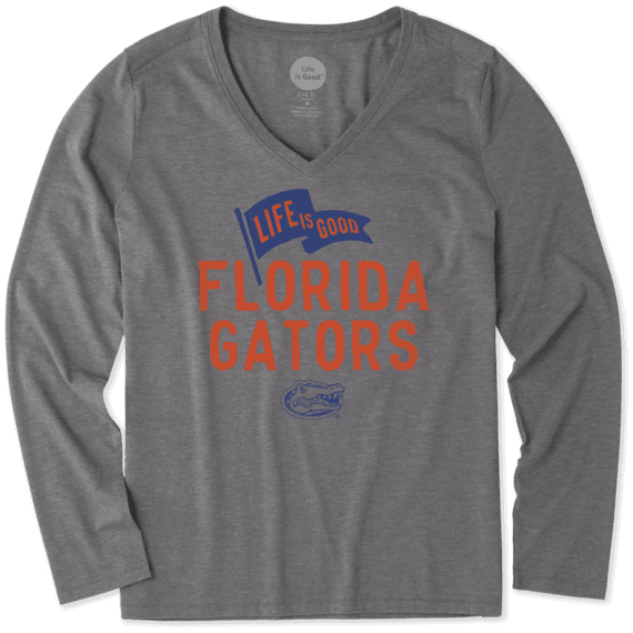 Women's Florida Gators Pennant Long Sleeve Cool Vee Women's Florida Gators Pennant Long Sleeve Cool Vee