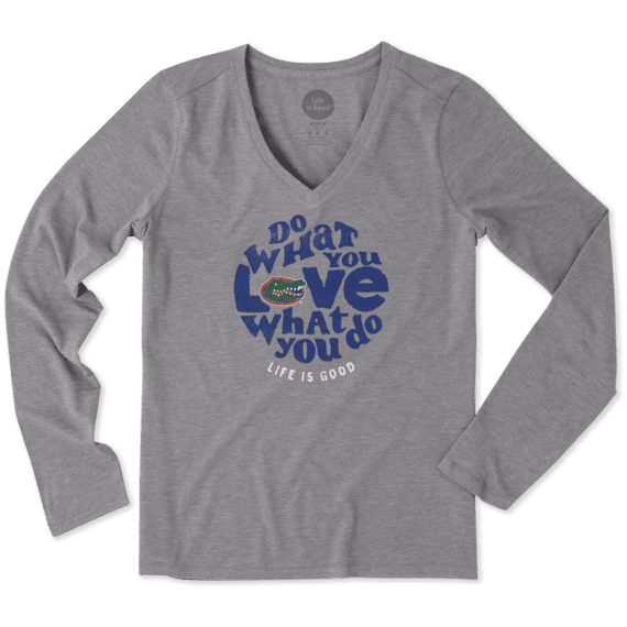 Women's Florida Gators Retro Dwyl Circle Long Sleeve Cool Vee Women's Florida Gators Retro Dwyl Circle Long Sleeve Cool Vee