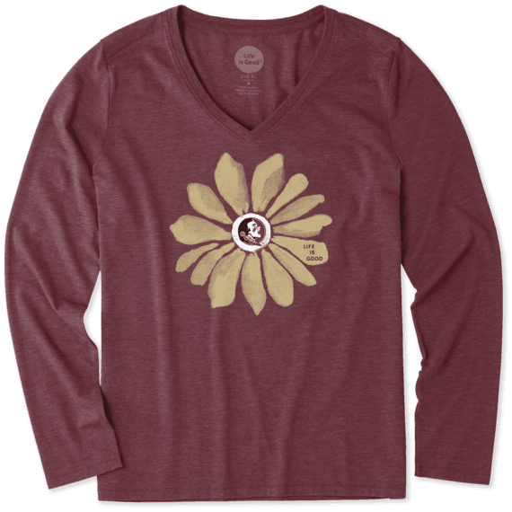 Women's Florida State Daisy Long Sleeve Cool Vee Women's Florida State Daisy Long Sleeve Cool Vee
