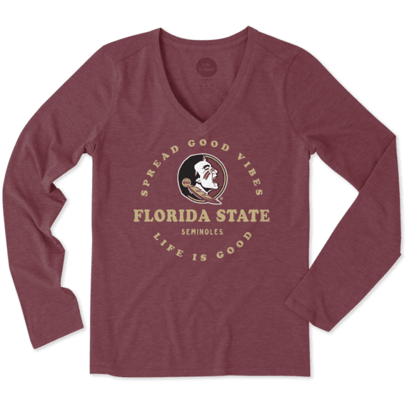 Women's Florida State Good Vibes Long Sleeve Cool Vee Women's Florida State Good Vibes Long Sleeve Cool Vee