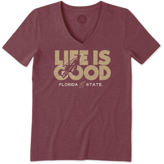 Women's Florida State Life is Good Cool Vee Women's Florida State Life is Good Cool Vee