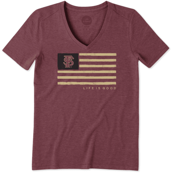 Women's Florida State Team Flag Cool Vee Women's Florida State Team Flag Cool Vee