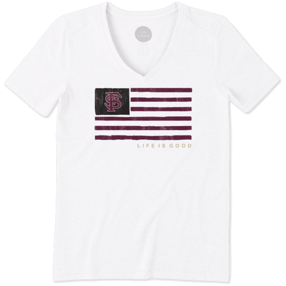 Women's Florida State Team Flag Cool Vee Women's Florida State Team Flag Cool Vee