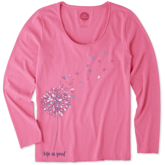 Women's Free Spirit Flower Long Sleeve Smooth Tee Women's Free Spirit Flower Long Sleeve Smooth Tee