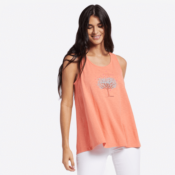 Women's Free Spirit Tree Breezy Scoop Tank Women's Free Spirit Tree Breezy Scoop Tank