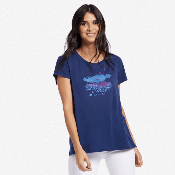Women's Freebirds Watercolor Breezy Tee Women's Freebirds Watercolor Breezy Tee