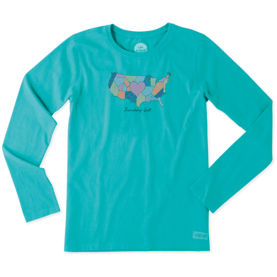 Women's Friendship Quilt Long Sleeve Crusher Tee Women's Friendship Quilt Long Sleeve Crusher Tee