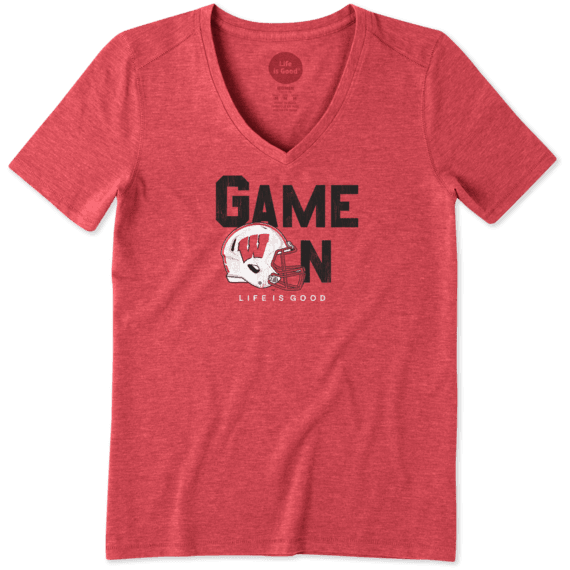 Women's Game On Bold Wisconsin Cool Vee Women's Game On Bold Wisconsin Cool Vee