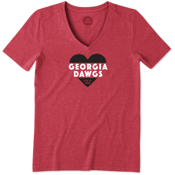 Women's Georgia Heart Knockout Cool Vee Women's Georgia Heart Knockout Cool Vee