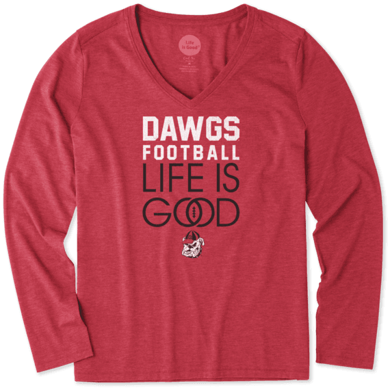 Women's Georgia Infinity Football Long Sleeve Cool Vee Women's Georgia Infinity Football Long Sleeve Cool Vee