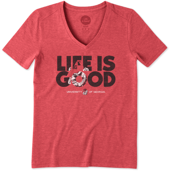 Women's Georgia Life is Good Cool Vee Women's Georgia Life is Good Cool Vee