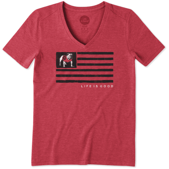 Women's Georgia Team Flag Cool Vee Women's Georgia Team Flag Cool Vee