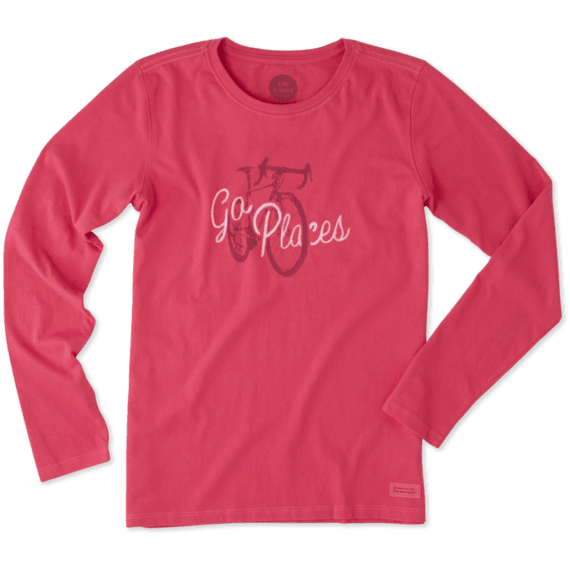 Women's Go Places Bike Long Sleeve Crusher Tee Women's Go Places Bike Long Sleeve Crusher Tee
