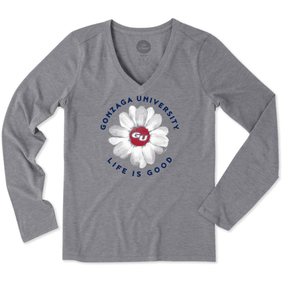 Women's Gonzaga Daisy Long Sleeve Cool Vee Women's Gonzaga Daisy Long Sleeve Cool Vee