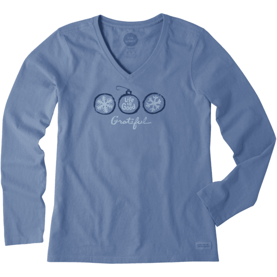 Women's Grateful Snowflakes Long Sleeve Crusher Vee Women's Grateful Snowflakes Long Sleeve Crusher Vee