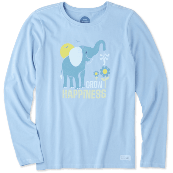 Women's Grow Happiness Long Sleeve Crusher Tee Women's Grow Happiness Long Sleeve Crusher Tee