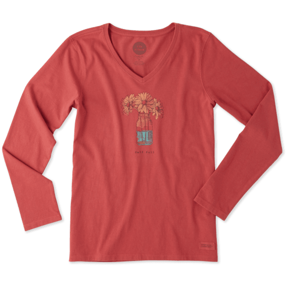 Women's Hall Full Daisy Long Sleeve Crusher Vee Women's Hall Full Daisy Long Sleeve Crusher Vee
