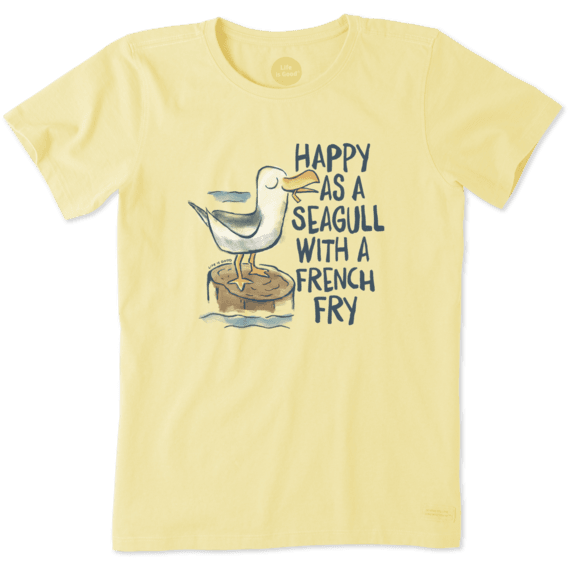 Women's Happy As A Seagull Crusher Tee Women's Happy As A Seagull Crusher Tee