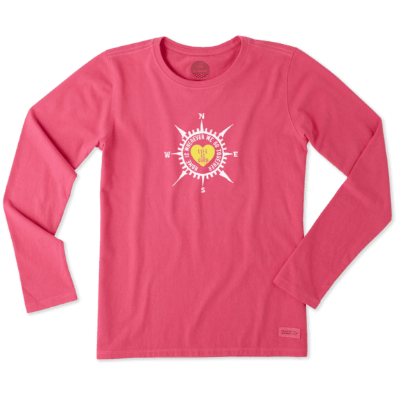 Women's Heart Compass Long Sleeve Crusher Tee Women's Heart Compass Long Sleeve Crusher Tee
