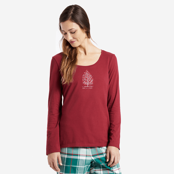 Women's Heart Tree Long Sleeve Sleep Tee Women's Heart Tree Long Sleeve Sleep Tee