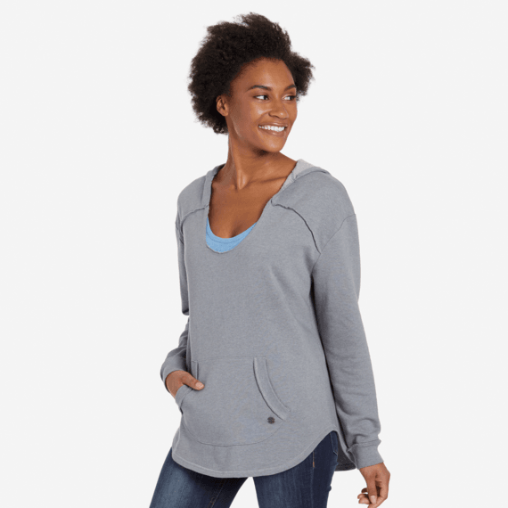Women's Heather Look Simply True Exposed Seam Hoodie Women's Heather Look Simply True Exposed Seam Hoodie