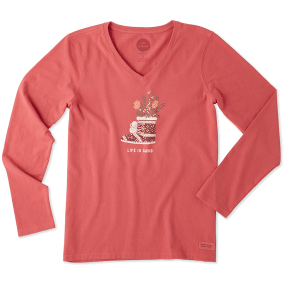 Women's Holiday Bootie Long Sleeve Crusher Vee Women's Holiday Bootie Long Sleeve Crusher Vee