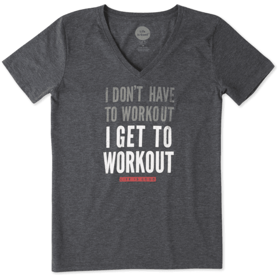 Women's I Get To Workout Cool Vee Women's I Get To Workout Cool Vee
