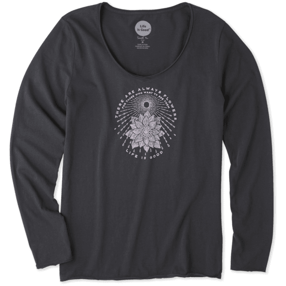 Women's Illuminated Flower Long Sleeve Smooth Tee Women's Illuminated Flower Long Sleeve Smooth Tee
