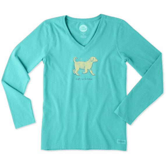 Women's Life Is Golden Long Sleeve Crusher Vee Women's Life Is Golden Long Sleeve Crusher Vee