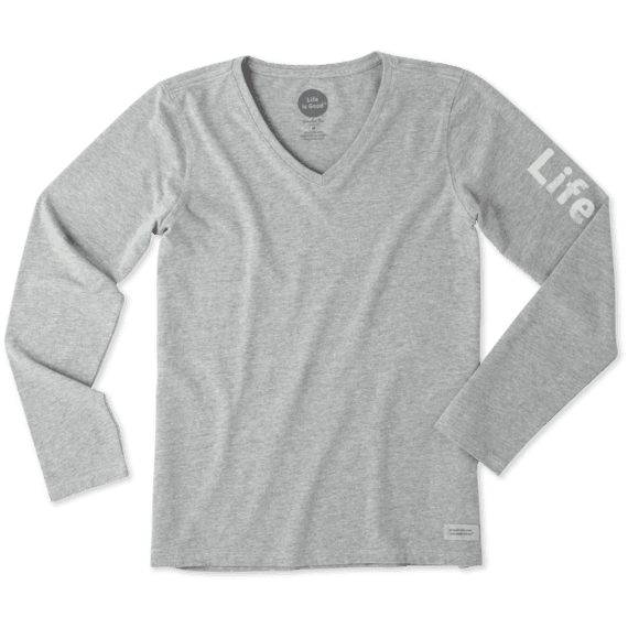 Women's Life is Good Long Sleeve Crusher Vee Women's Life is Good Long Sleeve Crusher Vee
