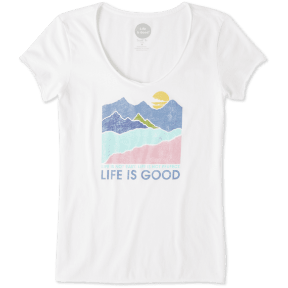 Women's Life isn't easy Mountains Smooth Scoop Tee Women's Life isn't easy Mountains Smooth Scoop Tee