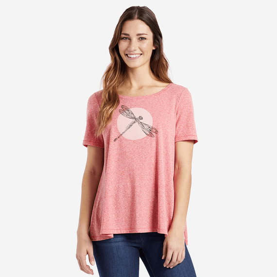 Women's Mandala Dragonfly Trapeze Tee Women's Mandala Dragonfly Trapeze Tee