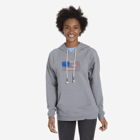 Women's Message Flag Simply True Hoodie Women's Message Flag Simply True Hoodie