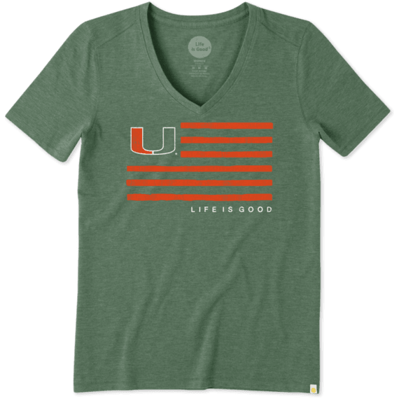 Women's Miami Flag Cool Vee Women's Miami Flag Cool Vee