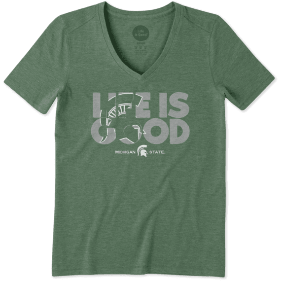 Women's Michigan State Life is Good Cool Vee Women's Michigan State Life is Good Cool Vee