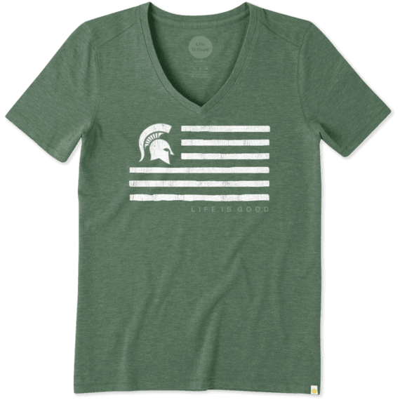Women's Michigan State Team Flag Cool Vee Women's Michigan State Team Flag Cool Vee