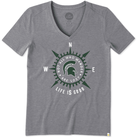 Women's Michigan State University Wander Compass Cool Vee Women's Michigan State University Wander Compass Cool Vee