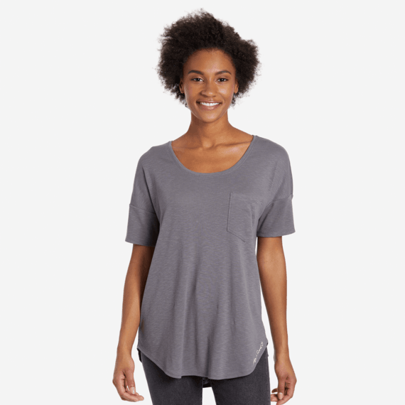 Women's Mini Heart Carefree Pocket Tee Women's Mini Heart Carefree Pocket Tee