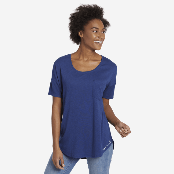 Women's Mini Palm Tree Carefree Pocket Tee Women's Mini Palm Tree Carefree Pocket Tee