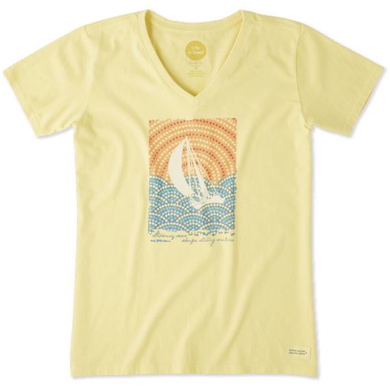 Women's Mosaic Sailboat Crusher Vee Women's Mosaic Sailboat Crusher Vee