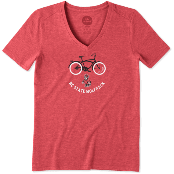 Women's NC State Beach Cruiser Cool Vee Women's NC State Beach Cruiser Cool Vee