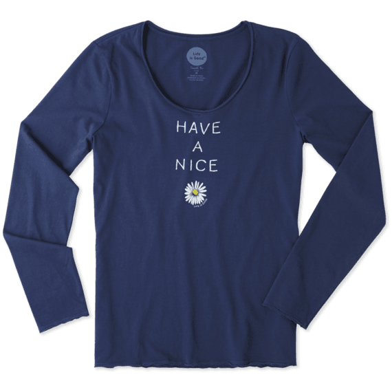 Women's Nice Daisy Long Sleeve Smooth Tee Women's Nice Daisy Long Sleeve Smooth Tee