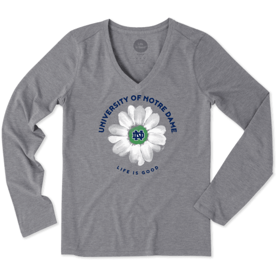 Women's Notre Dame Daisy Long Sleeve Cool Vee Women's Notre Dame Daisy Long Sleeve Cool Vee