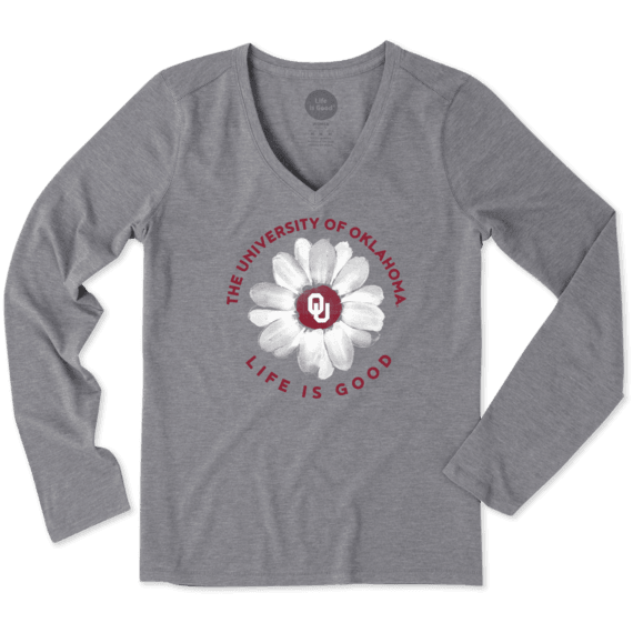 Women's Oklahoma Daisy Long Sleeve Cool Vee Women's Oklahoma Daisy Long Sleeve Cool Vee